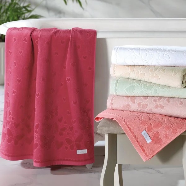 Toalha de Rosto Velour Jacquard Romance L...